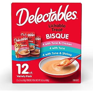 INABA Churu Bisque For Cats Chicken Variety Pack Lickable Cat Treats, 1