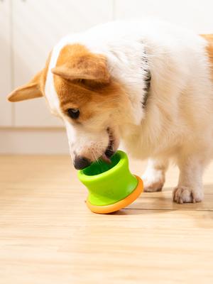 Show full view: PuzzleFeeder Interactive Puzzle Dog Toy, Green, Medium slide 3 of 8