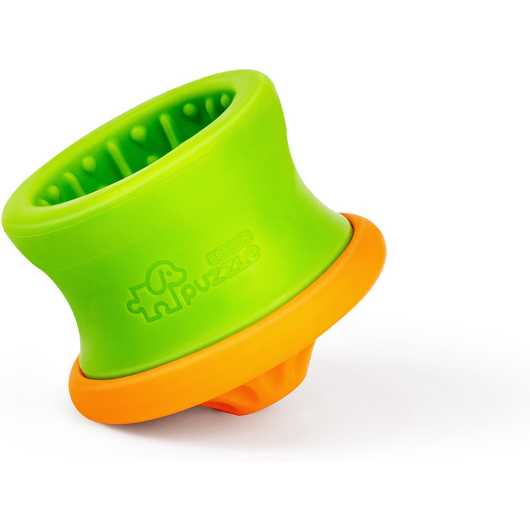 PuzzleFeeder Interactive Puzzle Dog Toy, Green, Medium