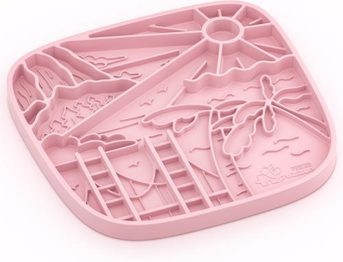 Show full view: PuzzleFeeder Silicone Dog Lick Mat, Pink slide 4 of 6
