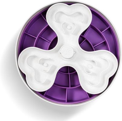 Show full view: PuzzleFeeder Slow Feeder Puzzle Dog Toy, Large, Purple slide 4 of 10