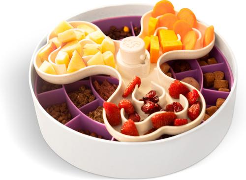 Show full view: PuzzleFeeder Slow Feeder Puzzle Dog Toy, Large, Purple slide 3 of 10