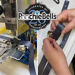 PoochieBells Adjustable Dog Doorbell, Pewter Grey slide 2 of 6