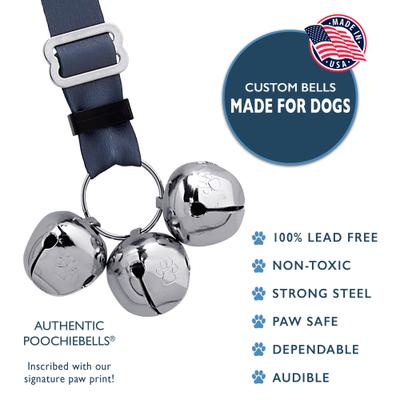 Show full view: PoochieBells Adjustable Dog Doorbell, Pewter Grey slide 4 of 6