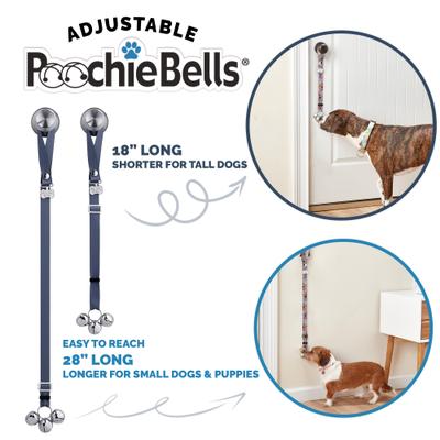 Show full view: PoochieBells Adjustable Dog Doorbell, Pewter Grey slide 2 of 6