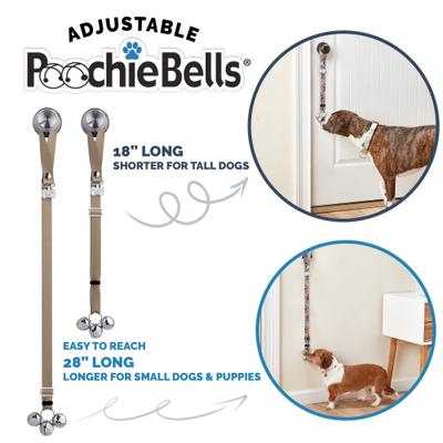 Show full view: PoochieBells Adjustable Dog Doorbell, Espresso slide 2 of 6