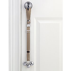 PoochieBells Adjustable Dog Doorbell, Espresso