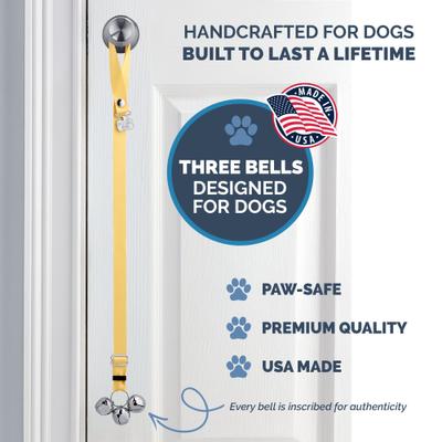 Show full view: PoochieBells Adjustable Dog Doorbell, Lemon Drop slide 3 of 6