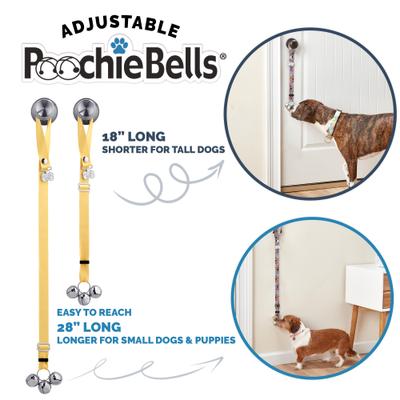 Show full view: PoochieBells Adjustable Dog Doorbell, Lemon Drop slide 2 of 6