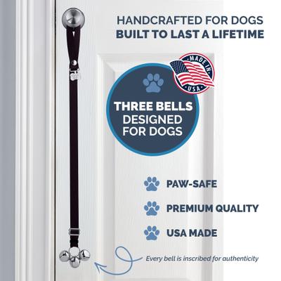 Show full view: PoochieBells Adjustable Dog Doorbell, Black slide 4 of 7