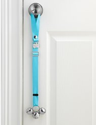 PoochieBells Adjustable Dog Doorbell, Capri Blue