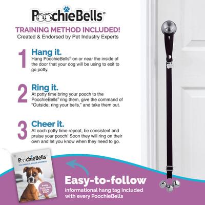 Show full view: PoochieBells Adjustable Dog Doorbell, Black slide 6 of 7