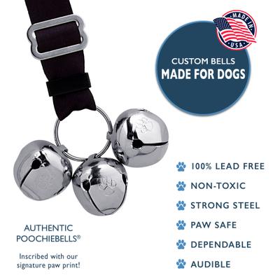 Show full view: PoochieBells Adjustable Dog Doorbell, Black slide 5 of 7