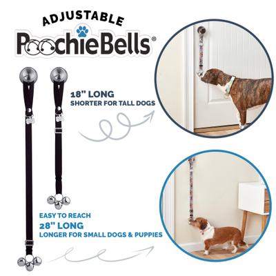 Show full view: PoochieBells Adjustable Dog Doorbell, Black slide 3 of 7