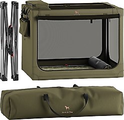 Noah & Paw Collapsible Dog Crate, Green, 42-in