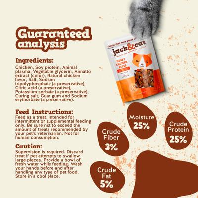 Show full view: Jack & Cat Meaty Chicken Bites Soft & Chewy Cat Treats, 3-oz bag slide 6 of 8