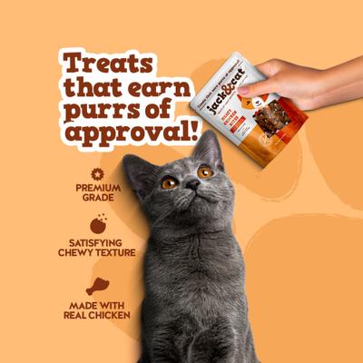 Show full view: Jack & Cat Meaty Chicken Bites Soft & Chewy Cat Treats, 3-oz bag slide 5 of 8