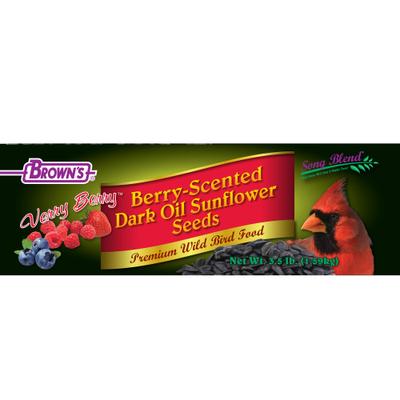Show full view: Brown's Cherry-Scented Dark Oil Sunflower Seeds Premium Wild Bird Food, 3.5-lb bag slide 4 of 5