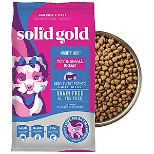 Solid Gold Toy & Small Breed Grain-Free Real Beef, Sweet Potato & Apple Dry Dog Food, 11-lb bag