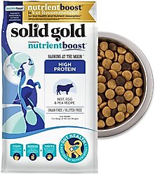 Solid Gold High Protein Gut Health Real Beef, Egg & Pea Grain-Free Dry Dog Food, 22-lb bag