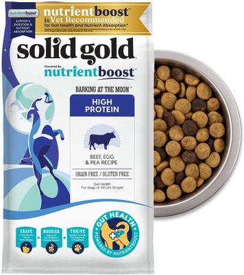SOLID GOLD High Protein Gut Health Real Beef, Egg Pea Grain-Free
