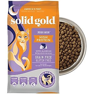 Solid Gold High Protein Wild Alaskan Pollock & Eggs Recipe Grain-Free Dry Cat Food, 3-lb bag
