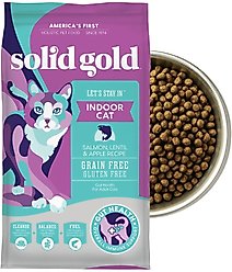 Solid Gold Real Salmon, Lentil & Apple Recipe Grain-Free Indoor Dry Cat Food, 12-lb bag