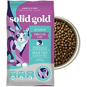 Solid Gold Real Salmon, Lentil & Apple Recipe Grain-Free Indoor Dry Cat Food, 3-lb bag