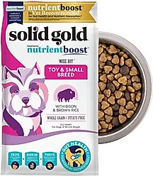 Solid Gold Toy & Small Breed Gut Health Real Bison & Brown Rice Whole Grain Dry Dog Food, 11-lb bag
