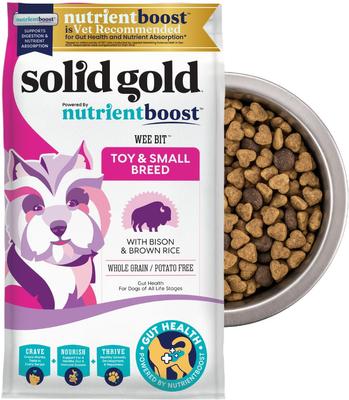 SOLID GOLD Toy Small Breed Gut Health Real Bison Brown Rice