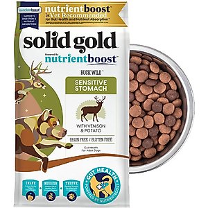 Solid Gold Sensitive Stomach Gut Health Wild Venison & Potato Grain-Free Dry Dog Food, 22-lb bag