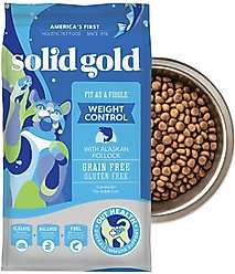 Solid Gold Weight Control Alaskan Pollock Grain-Free Gut Health Dry Cat Food, 12-lb bag