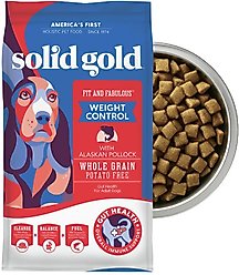Solid Gold Weight Control Low-Fat & Low-Calorie Alaskan Pollock Whole Grain Dry Dog Food, 24-lb bag
