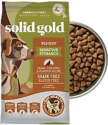 Solid Gold Sensitive Stomach Grain-Free Quail, Chickpea & Pumpkin Dry Dog Food, 24-lb bag