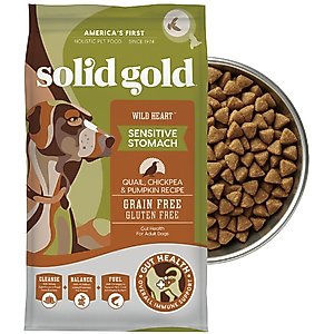 Solid Gold Sensitive Stomach Grain-Free Quail, Chickpea & Pumpkin Dry Dog Food, 24-lb bag