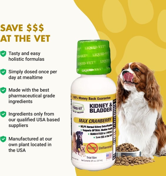 Liquid-Vet Kidney & Bladder Support Max Cranberry Unflavored Dog Supplement