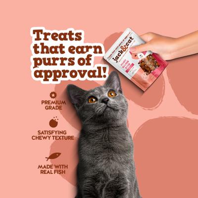 Show full view: Jack & Cat Meaty Salmon Bites Soft & Chewy Cat Treats, 3-oz bag slide 6 of 8