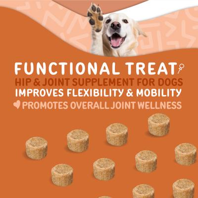 Show full view: waggedy Hip & Joint Turmeric Flavored Chew Supplement for Dogs, 120 count slide 5 of 9