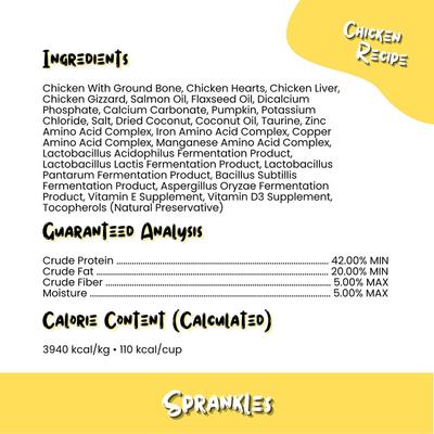 Show full view: Sprankles Chicken Recipe Raw Freeze-Dried Dog Food & Topper, 4-oz bag slide 6 of 11