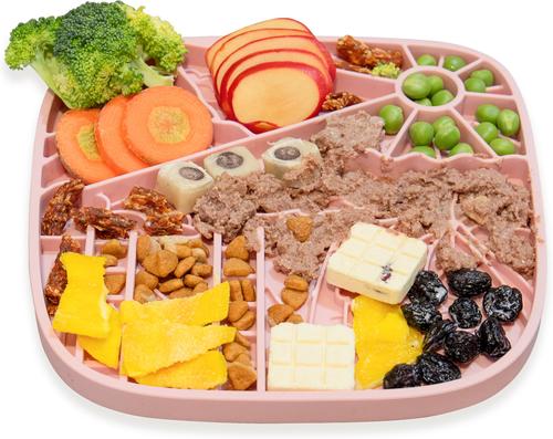 Show full view: PuzzleFeeder Silicone Dog Lick Mat, Pink slide 5 of 6