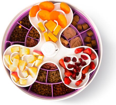 Show full view: PuzzleFeeder Slow Feeder Puzzle Dog Toy, Large, Purple slide 5 of 10