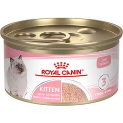 Royal Canin Feline Health Nutrition Kitten Loaf in Sauce Canned Cat Food, 3-oz, case of 4