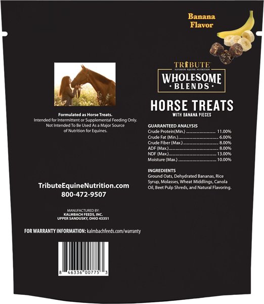 Show full view: Tribute Equine Nutrition Wholesome Blends Banana Horse Treats, 1.5-lb bag slide 2 of 3