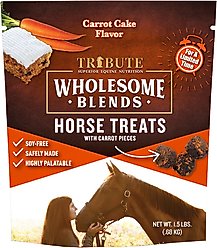 Tribute Equine Nutrition Wholesome Blends Carrot Cake Horse Treats, 1.5-lb bag