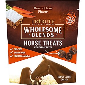 Tribute Equine Nutrition Wholesome Blends Carrot Cake Horse Treats, 1.5-lb bag