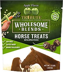 Tribute Equine Nutrition Wholesome Blends Apple Horse Treats, 1.5-lb bag
