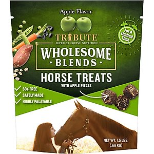 Tribute Equine Nutrition Wholesome Blends Apple Horse Treats, 1.5-lb bag