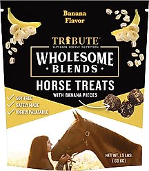 Tribute Equine Nutrition Wholesome Blends Banana Horse Treats, 1.5-lb bag