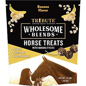 Tribute Equine Nutrition Wholesome Blends Banana Horse Treats, 1.5-lb bag