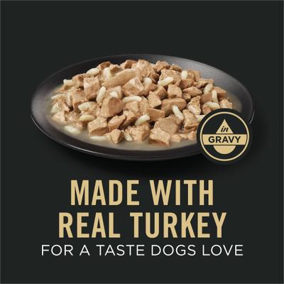 Show full view: Purina Pro Plan Sensitive Systems Turkey & Oat Meal in Gravy Wet Dog Food, 13-oz can, case of 12 slide 4 of 11